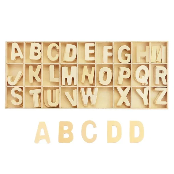 Wooden Letters Natural Alphabet Letters And Numbers Personalised DIY Craft Home Decor Wedding Birthday Xmas Party Name Design - Image 3