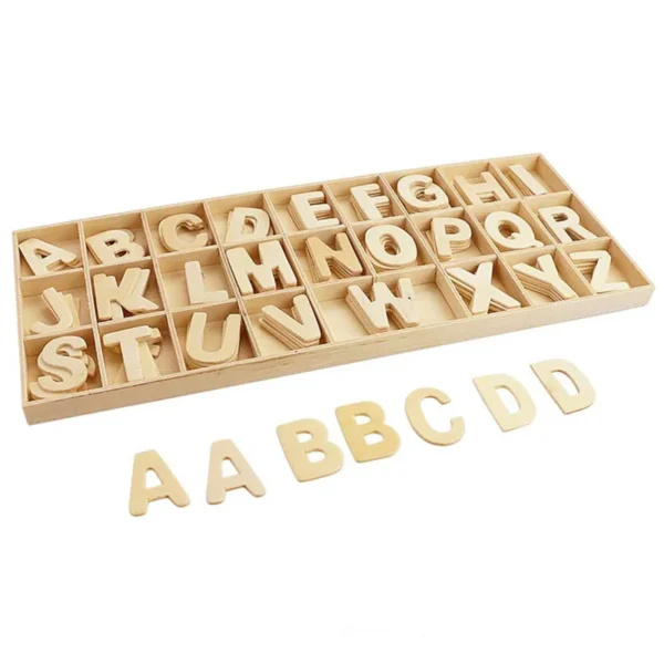 Wooden Letters Natural Alphabet Letters And Numbers Personalised DIY Craft Home Decor Wedding Birthday Xmas Party Name Design - Image 2