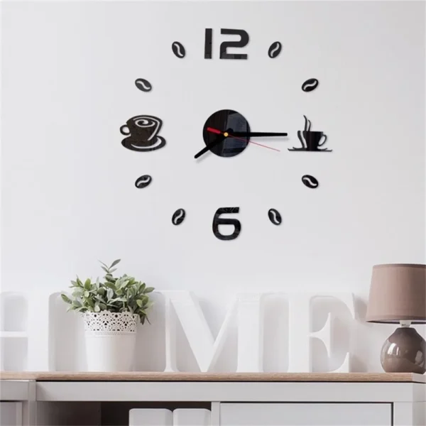 Digital Wall Clock Sticker Modern Design DIY Kitchen Living Room Home Decor Diy Quartz Needl Dining Room Decor