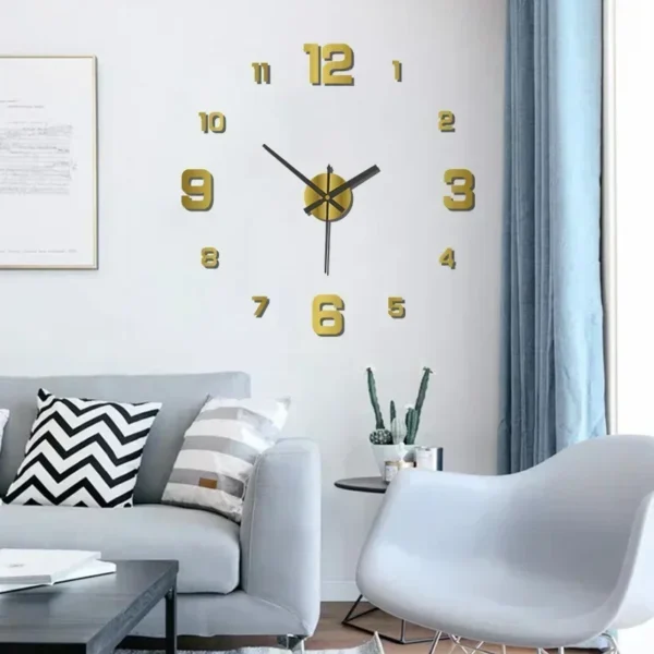 DIY Modern Design Large Wall Clock Fashion Decorative Living Room Wall Clock Home Decoration Clocks Decor Decoration for Bedroom - Image 3