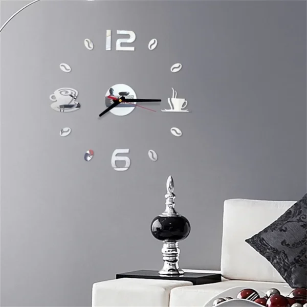 Digital Wall Clock Sticker Modern Design DIY Kitchen Living Room Home Decor Diy Quartz Needl Dining Room Decor - Image 6