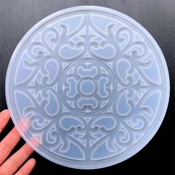 Large Mandala Coaster Resin Molds 3D Design Silicone Molds Resin Casting Epoxy ResinRound Coaster Epoxy Molds Home Decoration - Image 3