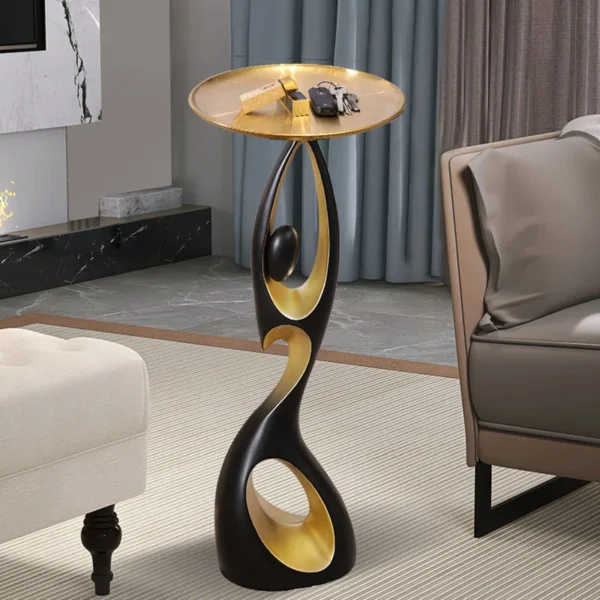 Creative Home Decor Art Abstract Sofa Side Table Light Luxury Living Room Porch Decoration Corner Table Designer Furniture - Image 2