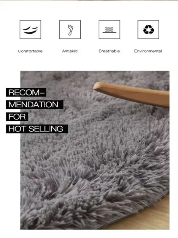 Plush round carpet living Room Decoration Children's Bedroom fluffy white carpet non-slip blanket bedside design Room play mat - Image 4